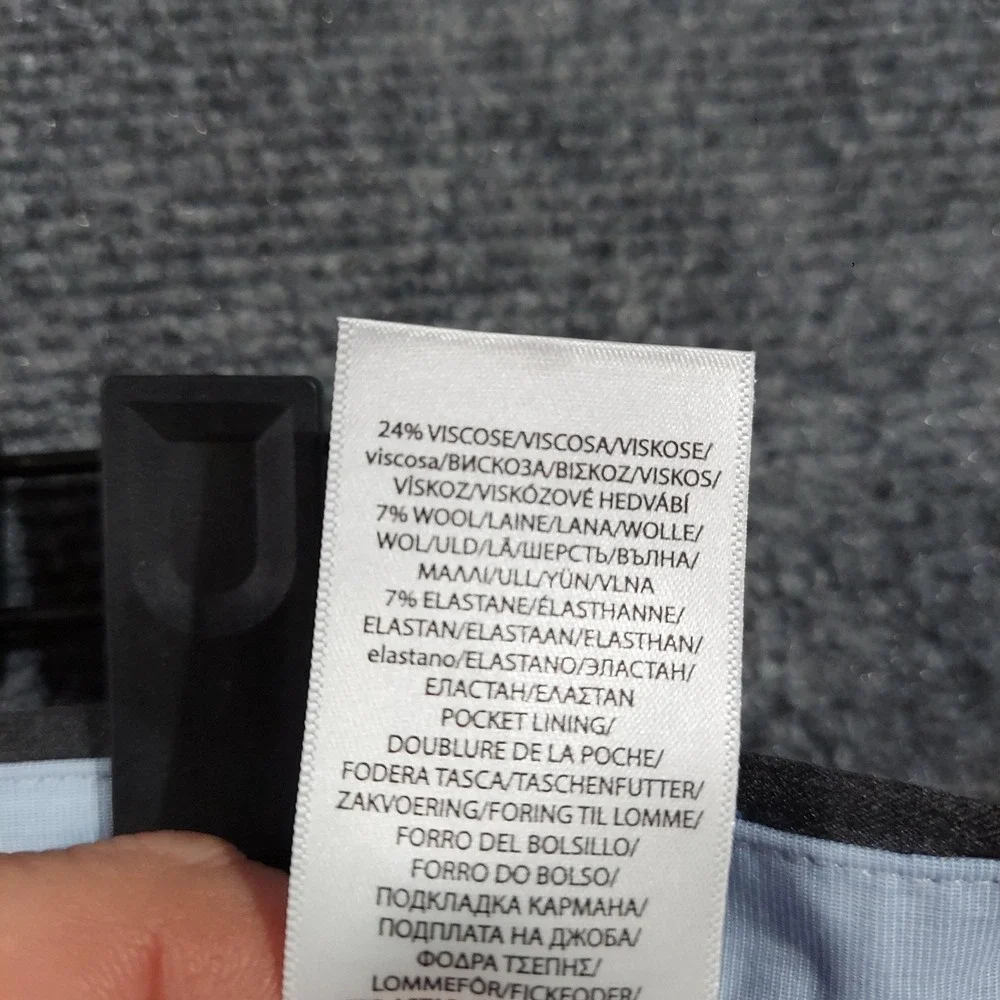 Polo Ralph Lauren Dress Pants Mens 33x30 Gray Stretch Flat Front Cuffed‎ Office